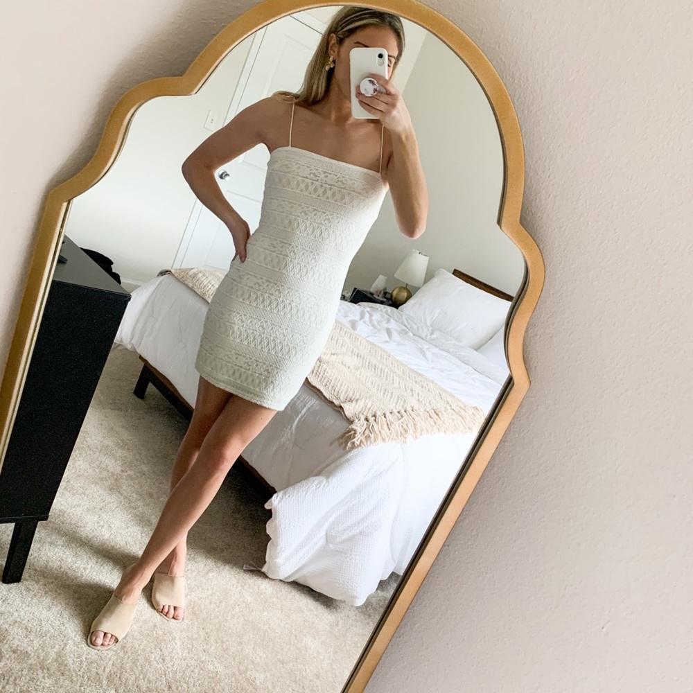 White Lace Mini Tank Dress Urban Outfitters